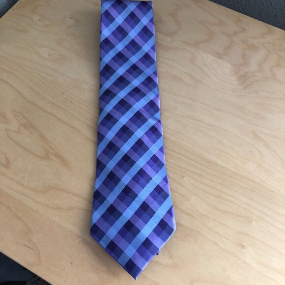 Pronto Uomo Check 100% Silk Necktie - New - Picture 6 of 8